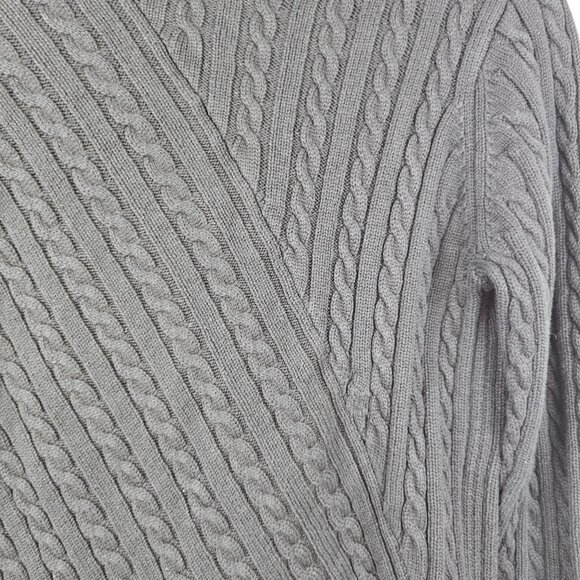 525 America Women's XS Sweater Cable Knit Crochet Black Turtleneck Whimsigoth - Picture 4 of 13